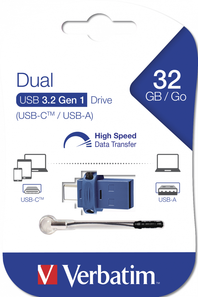 Podwójna pamięć USB USB-C / USB-A 32 GB