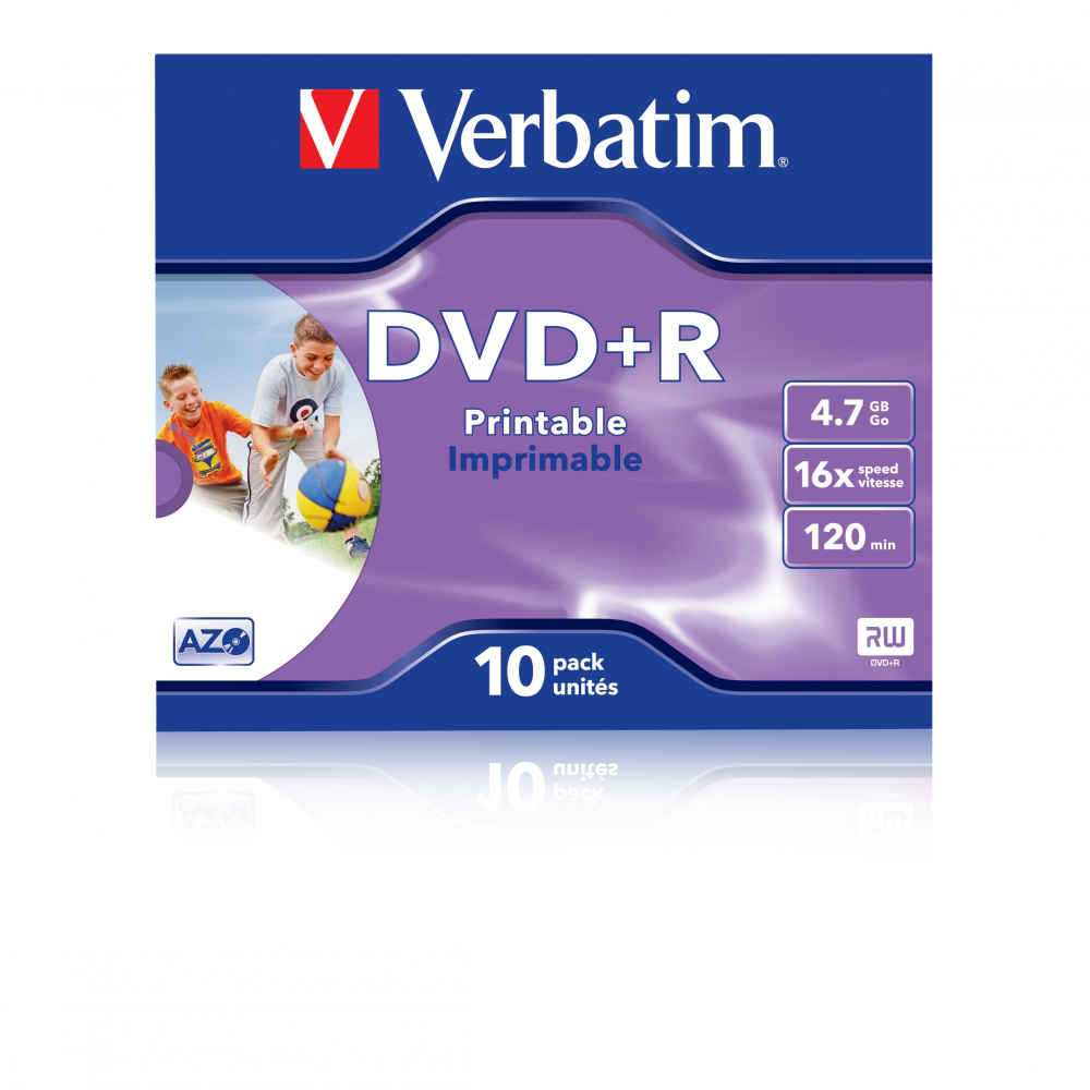 DVD+R Wide Inkjet Printable ID Brand
