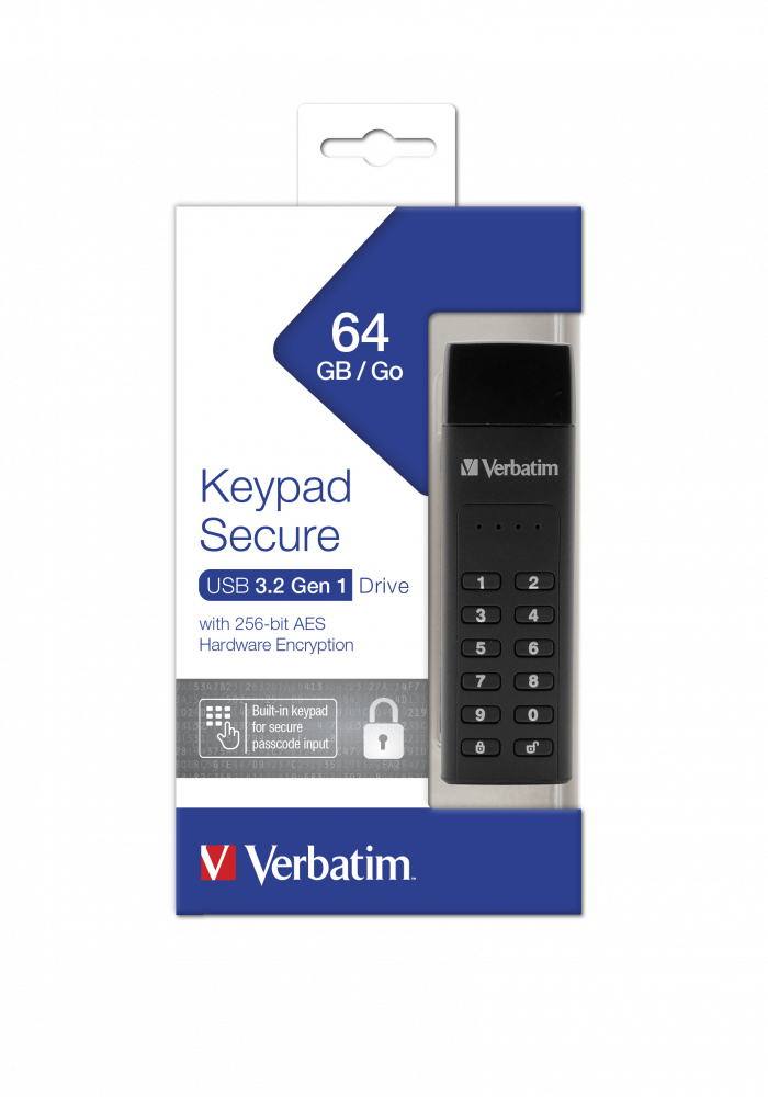 Keypad Secure USB Drive USB 3.2 Gen 1 - 64GB