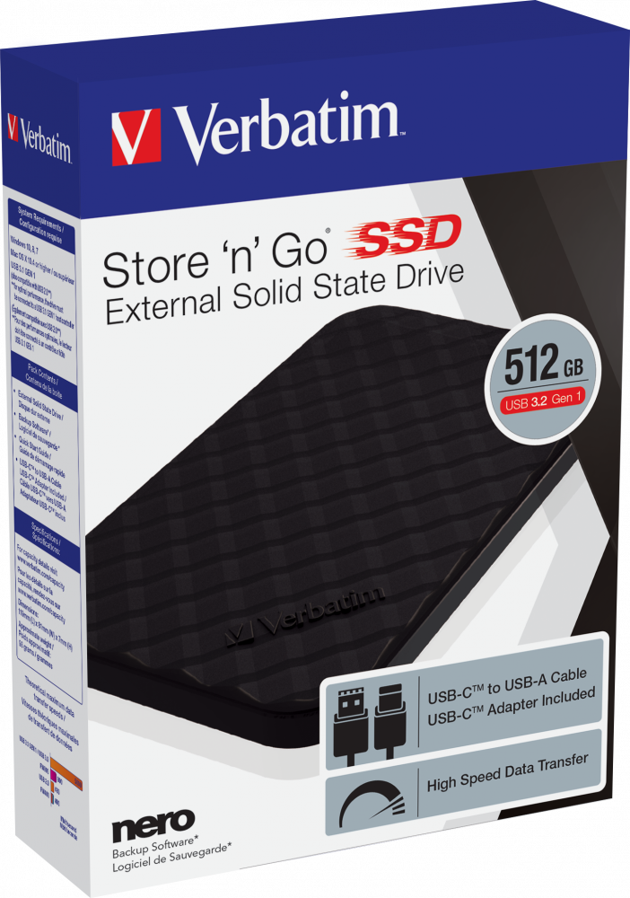 Przenośny dysk SSD Store 'n' Go Portable USB 3.2 GEN1, 512 GB