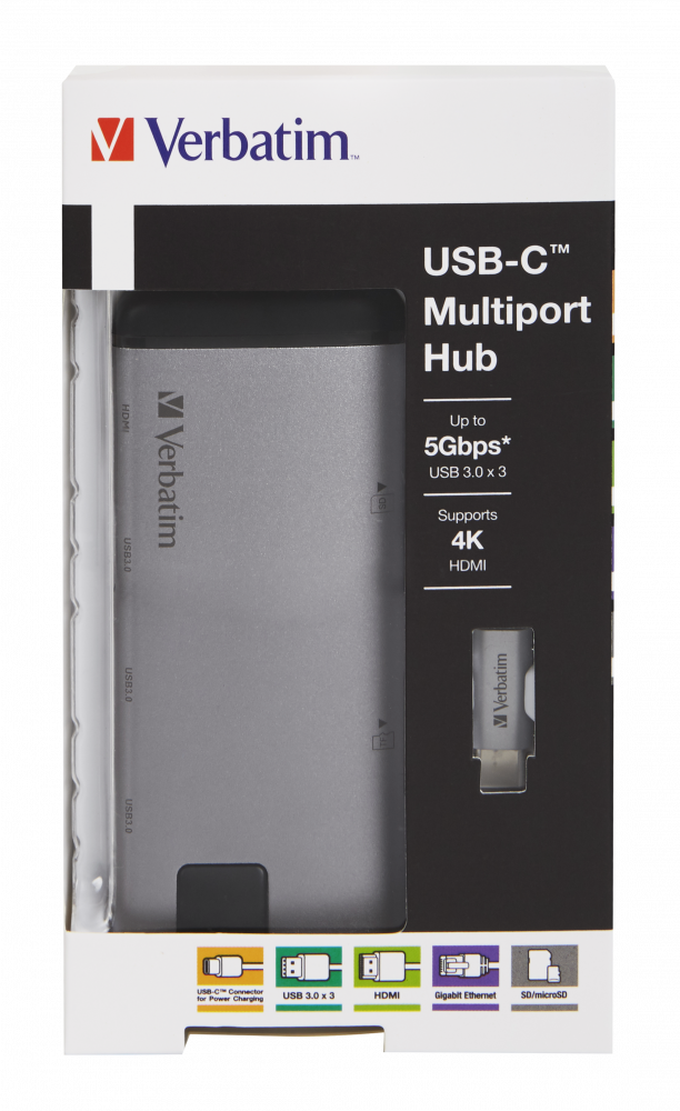 Koncentrator wieloportowy USB-C™ USB 3.0 | HDMI | Gigabit Ethernet | SD/microSD