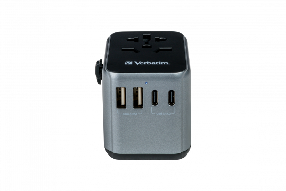 Uniwersalny adapter podróżny UTA-03 Wtyczka z portami USB-C PD i QC, 2 x USB-C i 2 x USB-A